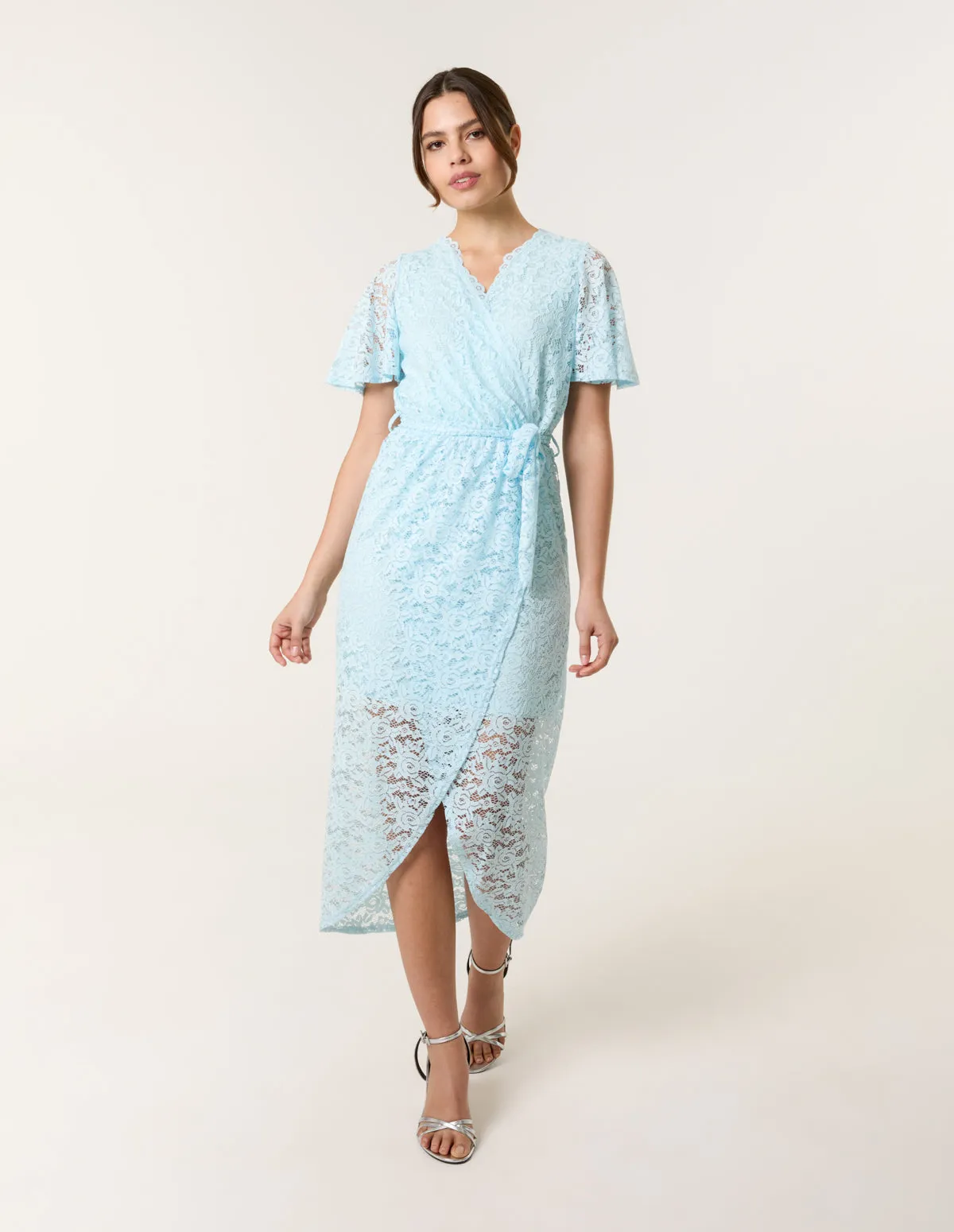 Lace Wrap Over Midi Dress sold by Blue Vanilla product image thumbnail 2