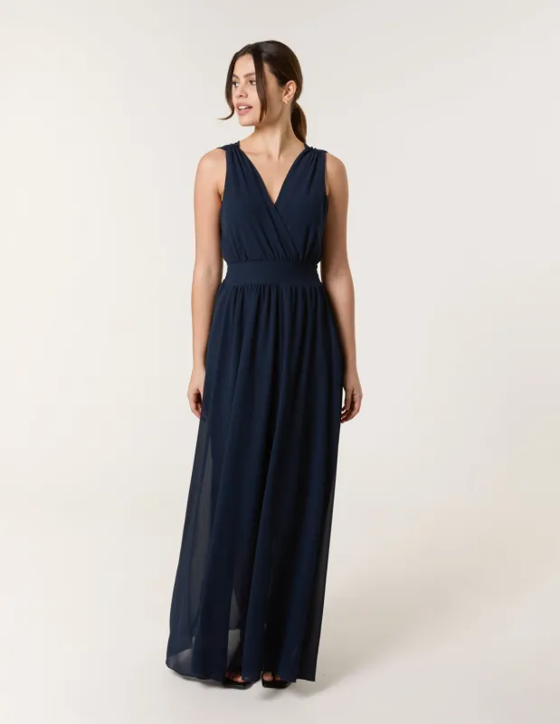 Sleeveless Wrap Front Maxi Dress sold by Blue Vanilla