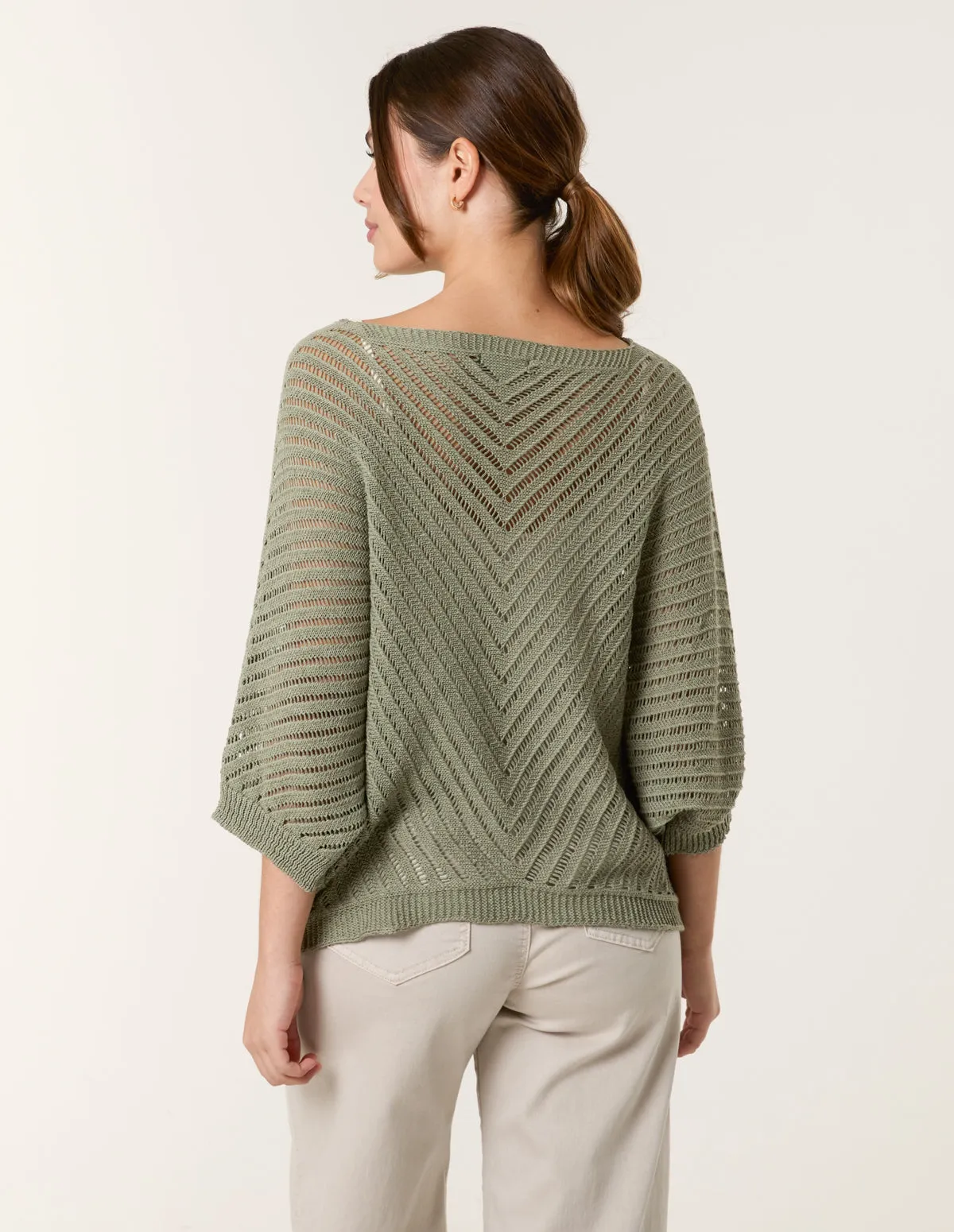 Crochet V Neck Jumper sold by Blue Vanilla product image thumbnail 4