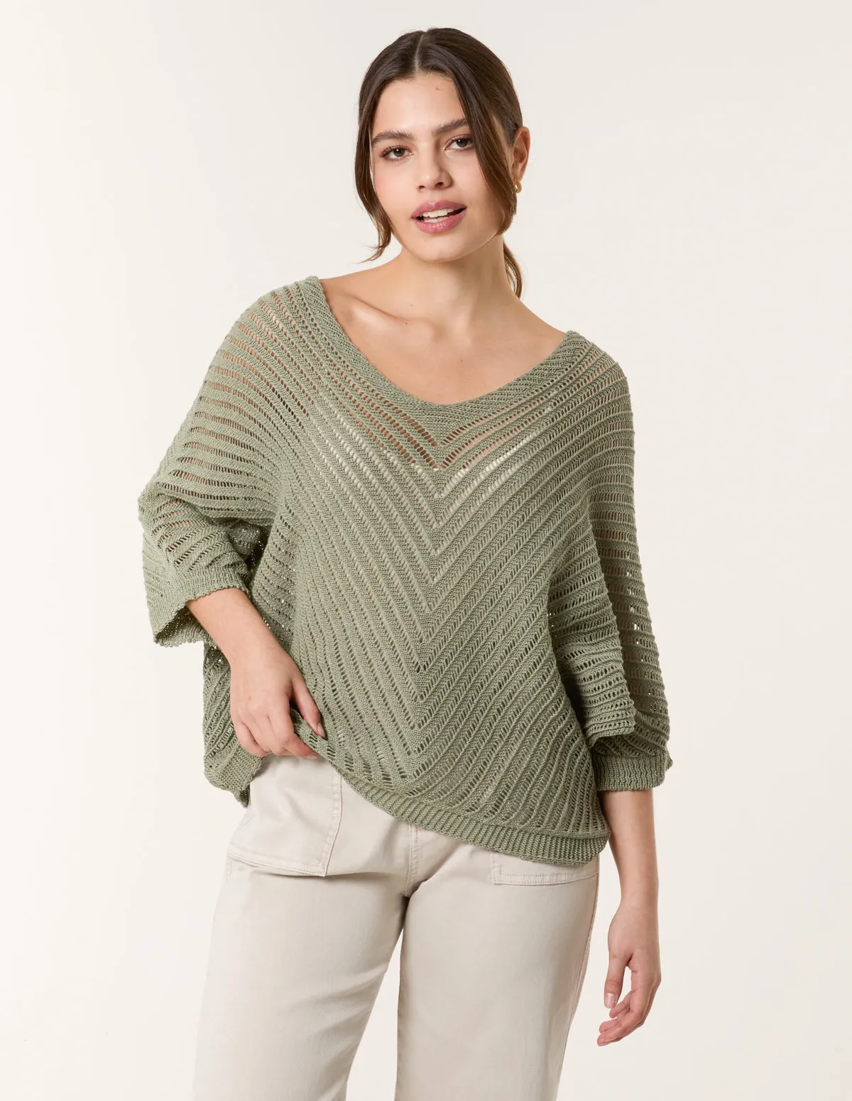 Crochet V Neck Jumper sold by Blue Vanilla product image thumbnail 3