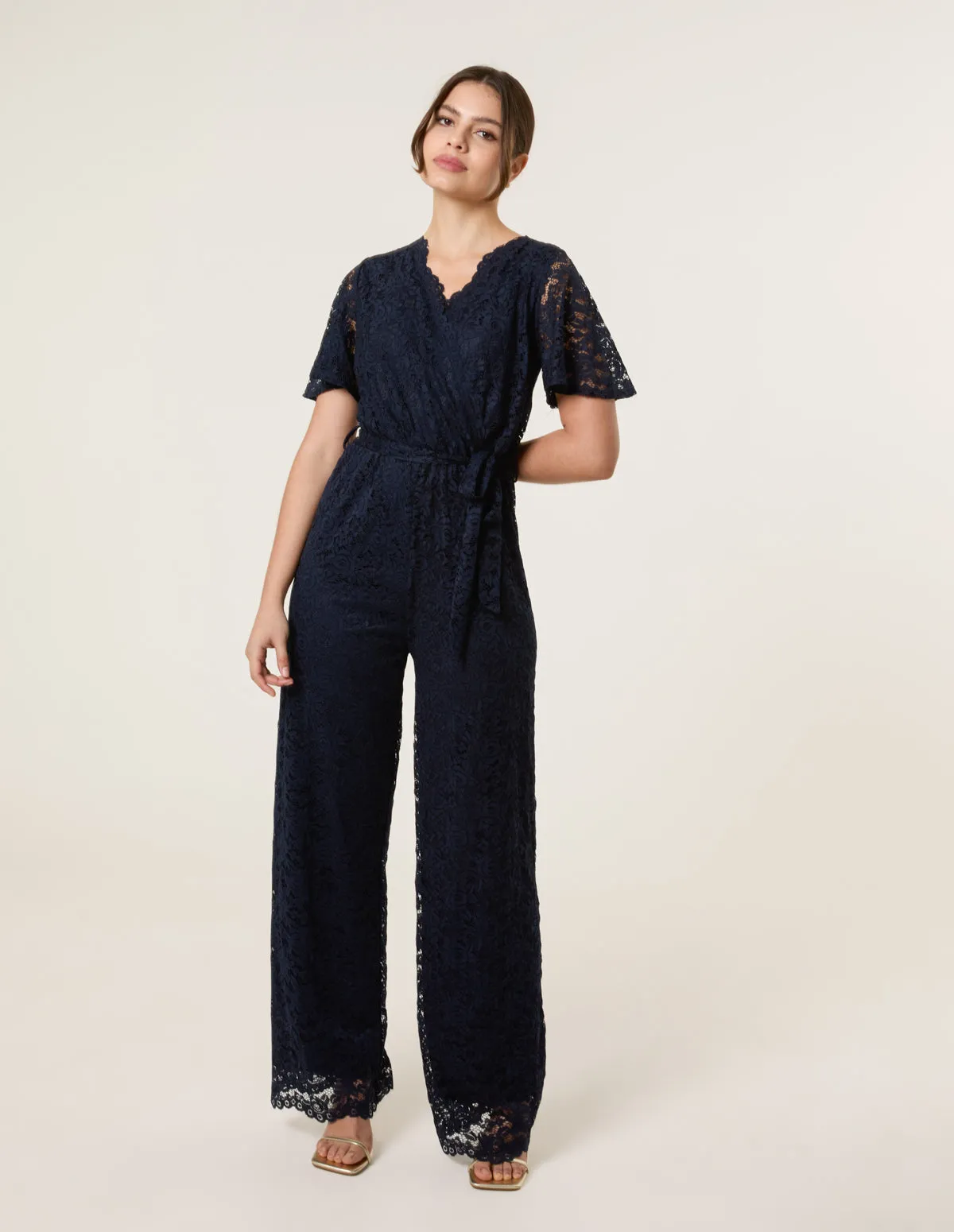 Lace Wrap Over Jumpsuit sold by Blue Vanilla product image thumbnail 3