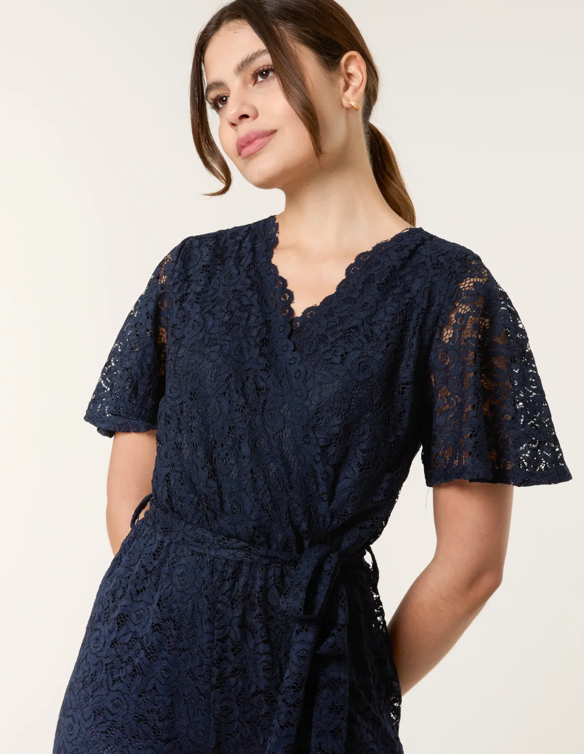 Lace Wrap Over Jumpsuit sold by Blue Vanilla product image thumbnail 2