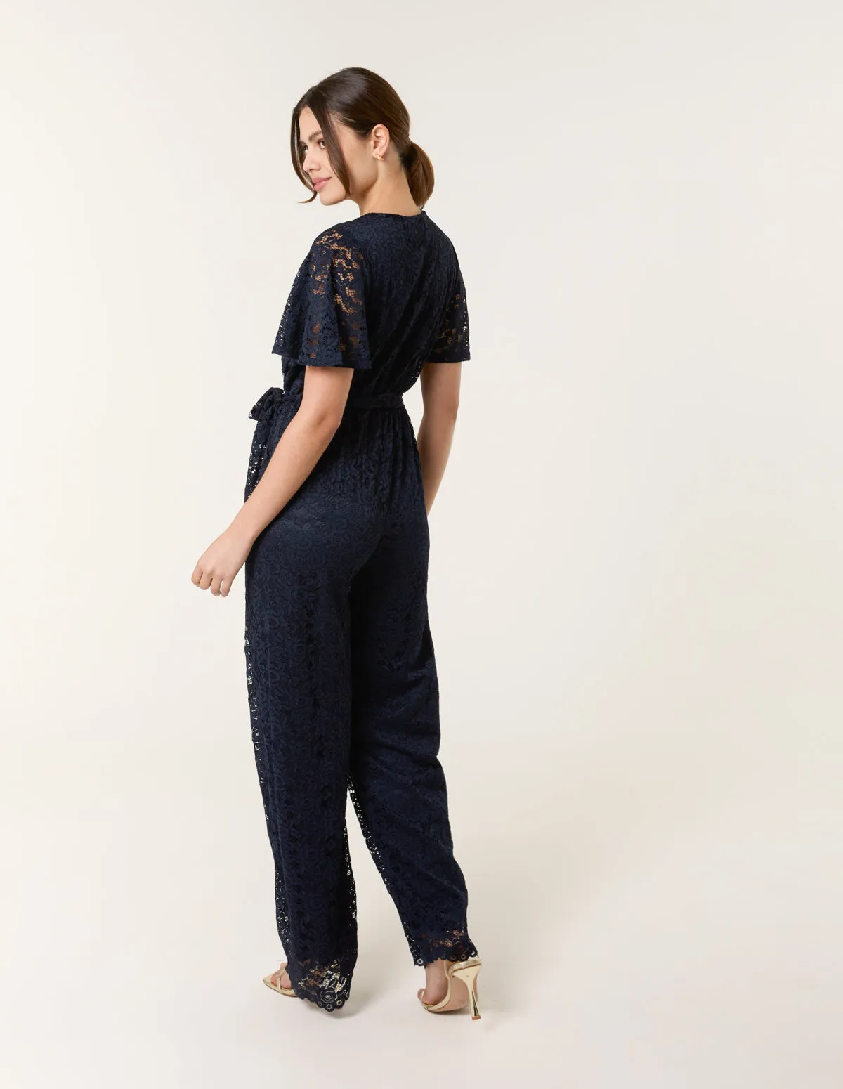 Lace Wrap Over Jumpsuit sold by Blue Vanilla product image thumbnail 4