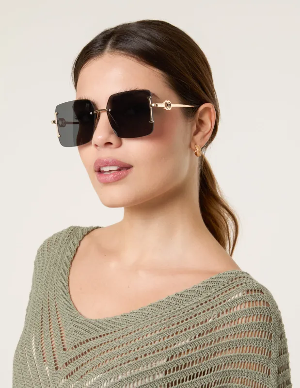 Frameless Oversized Sunglasses sold by Blue Vanilla