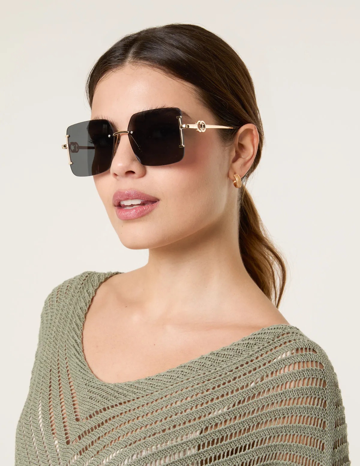 Frameless Oversized Sunglasses sold by Blue Vanilla