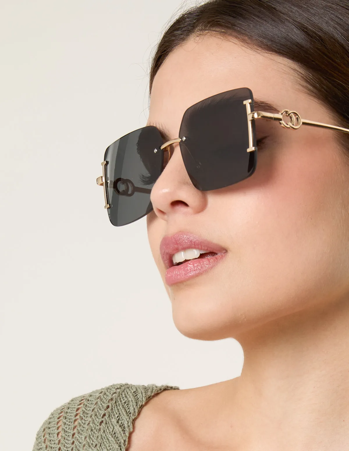 Frameless Oversized Sunglasses sold by Blue Vanilla product image thumbnail 2