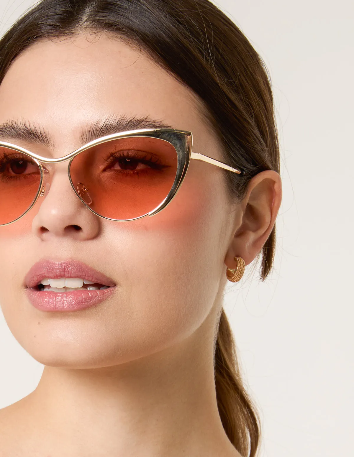 Pink Lens Gold Cat Eye Sunglasses sold by Blue Vanilla product image thumbnail 2