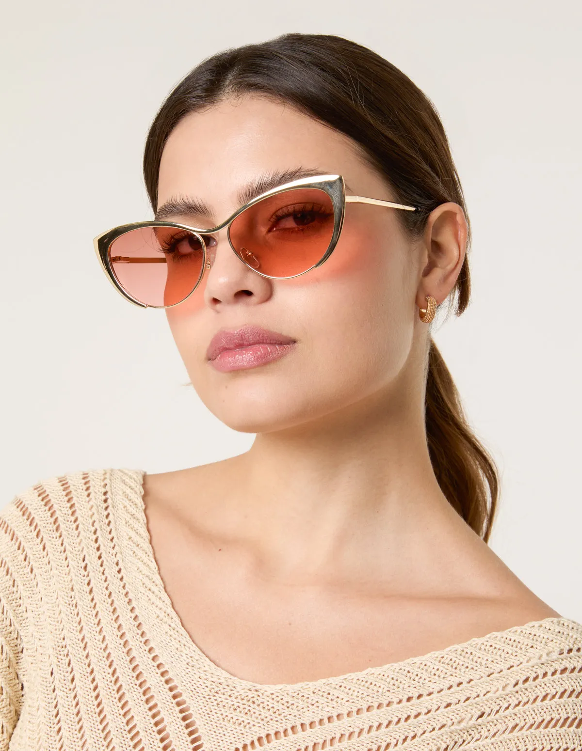 Pink Lens Gold Cat Eye Sunglasses sold by Blue Vanilla