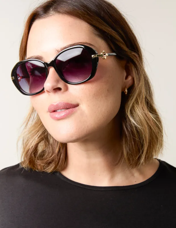 Ombre Lens Large Frame Glasses sold by Blue Vanilla