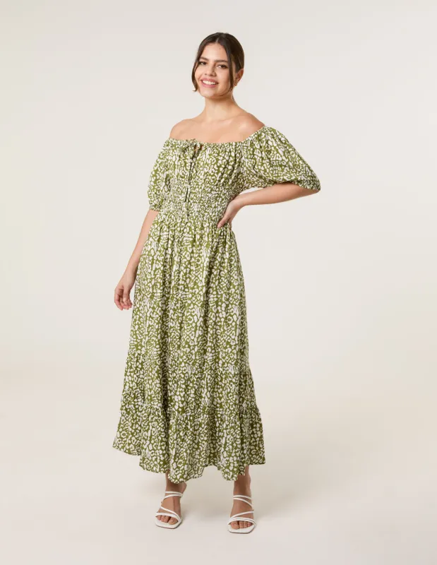 Tie Front Shirred Dress sold by Blue Vanilla