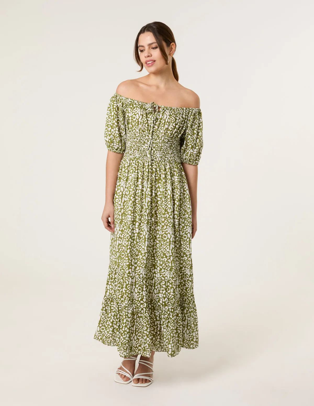 Tie Front Shirred Dress sold by Blue Vanilla product image thumbnail 2