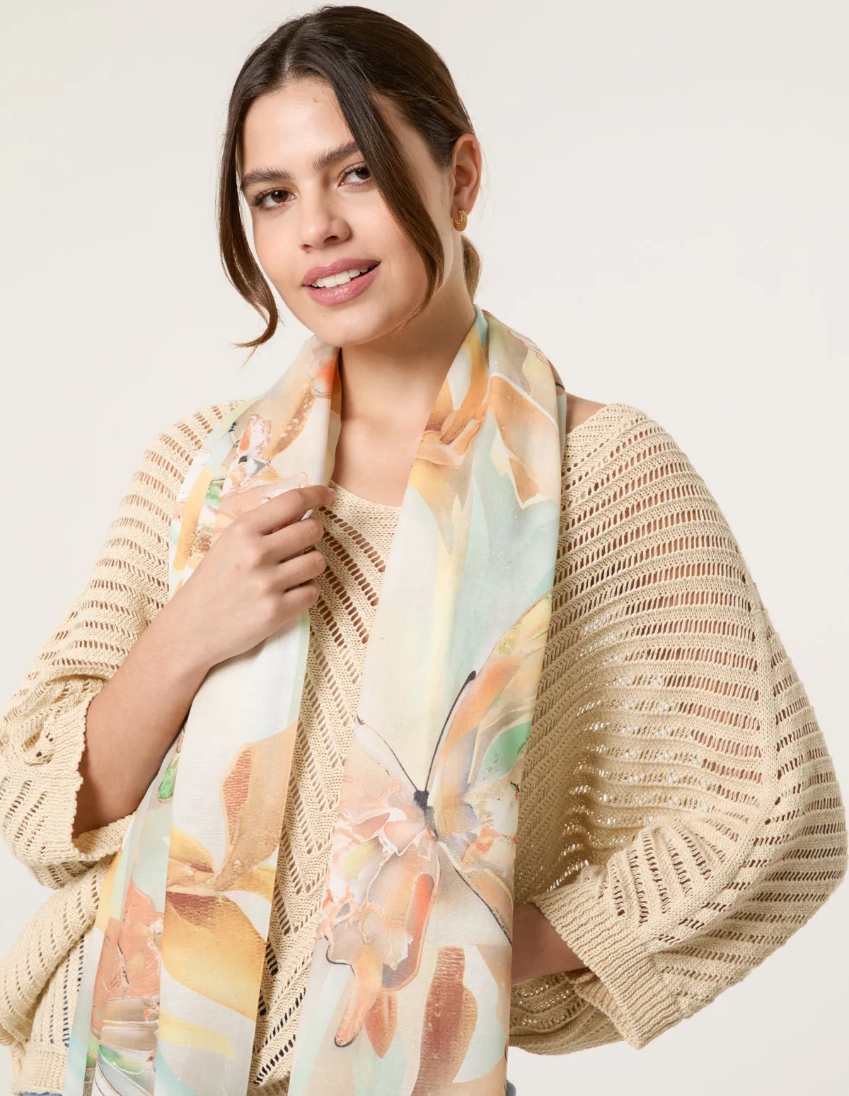 Butterfly Print Scarf sold by Blue Vanilla product image thumbnail 2