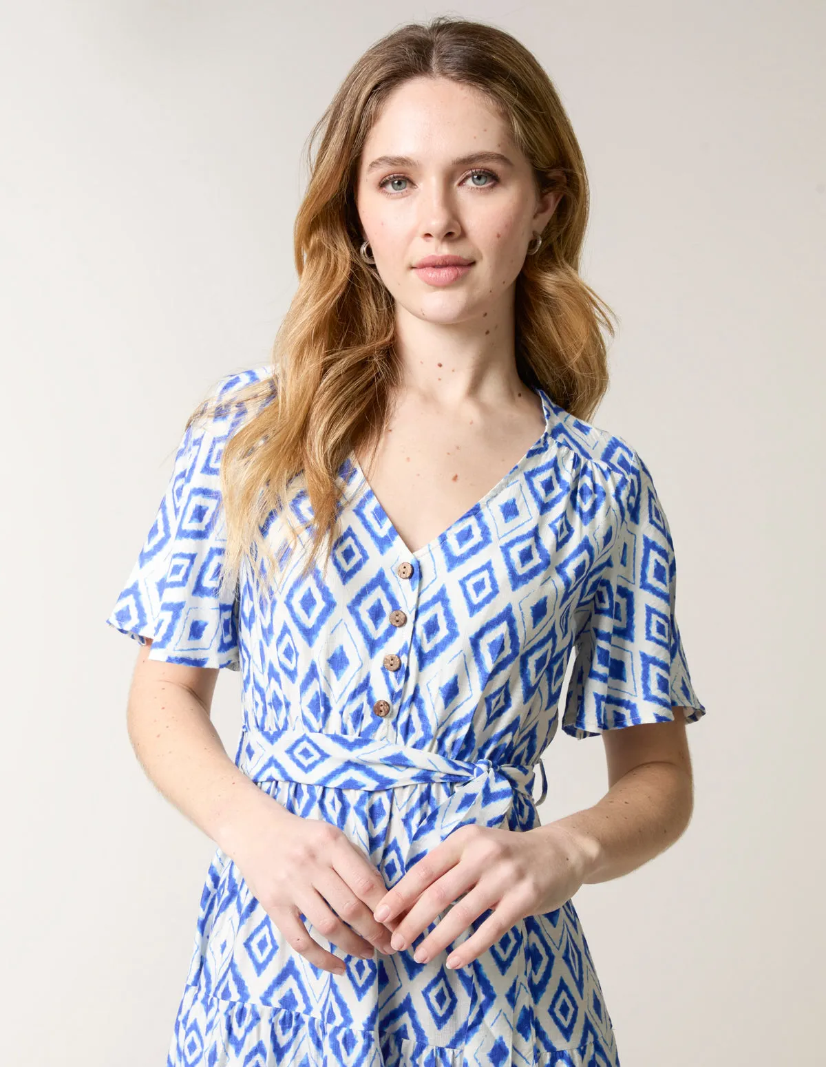 Diamond Print Button Front Midi sold by Blue Vanilla product image thumbnail 2