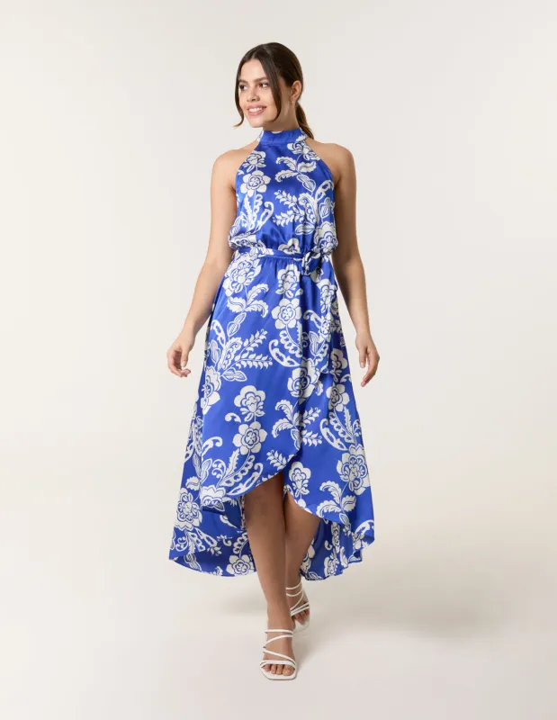 Halter Neck Frill Hem Dress sold by Blue Vanilla