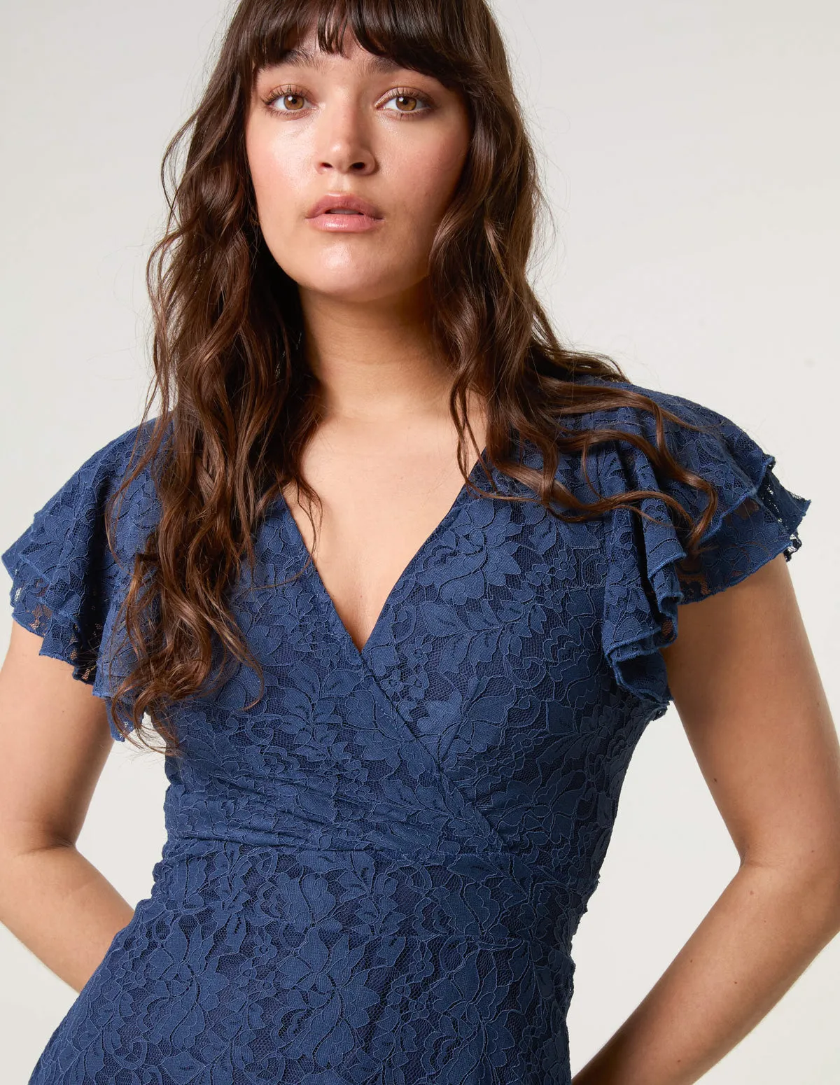 Lace Angel Sleeve Dress sold by Blue Vanilla product image thumbnail 3