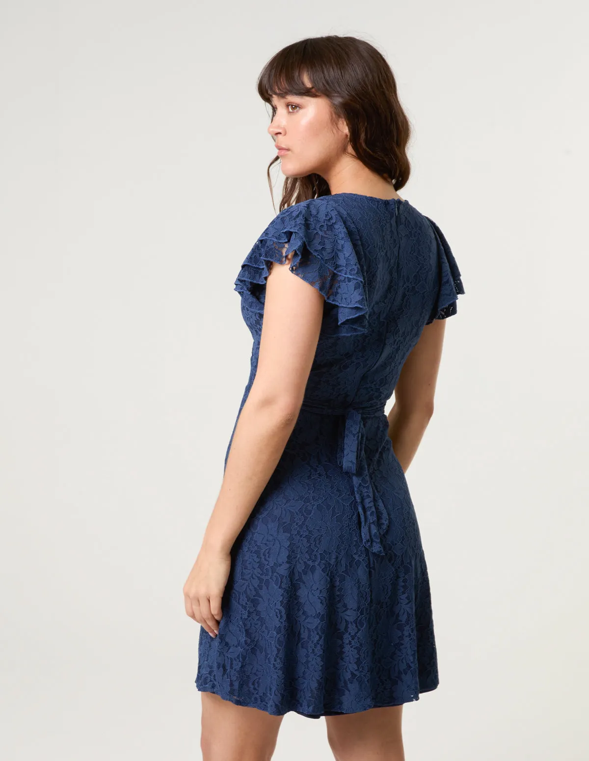 Lace Angel Sleeve Dress sold by Blue Vanilla product image thumbnail 4