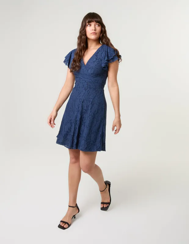 Lace Angel Sleeve Dress sold by Blue Vanilla