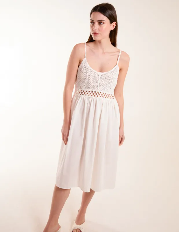 Crochet Strap Midi Cami Dress sold by Blue Vanilla