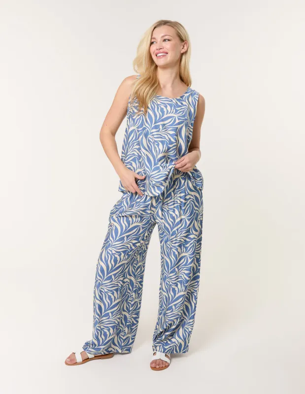Leaf Print Vest and Trouser Set sold by Blue Vanilla