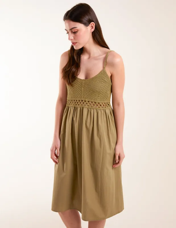 Crochet Strap Midi Cami Dress sold by Blue Vanilla