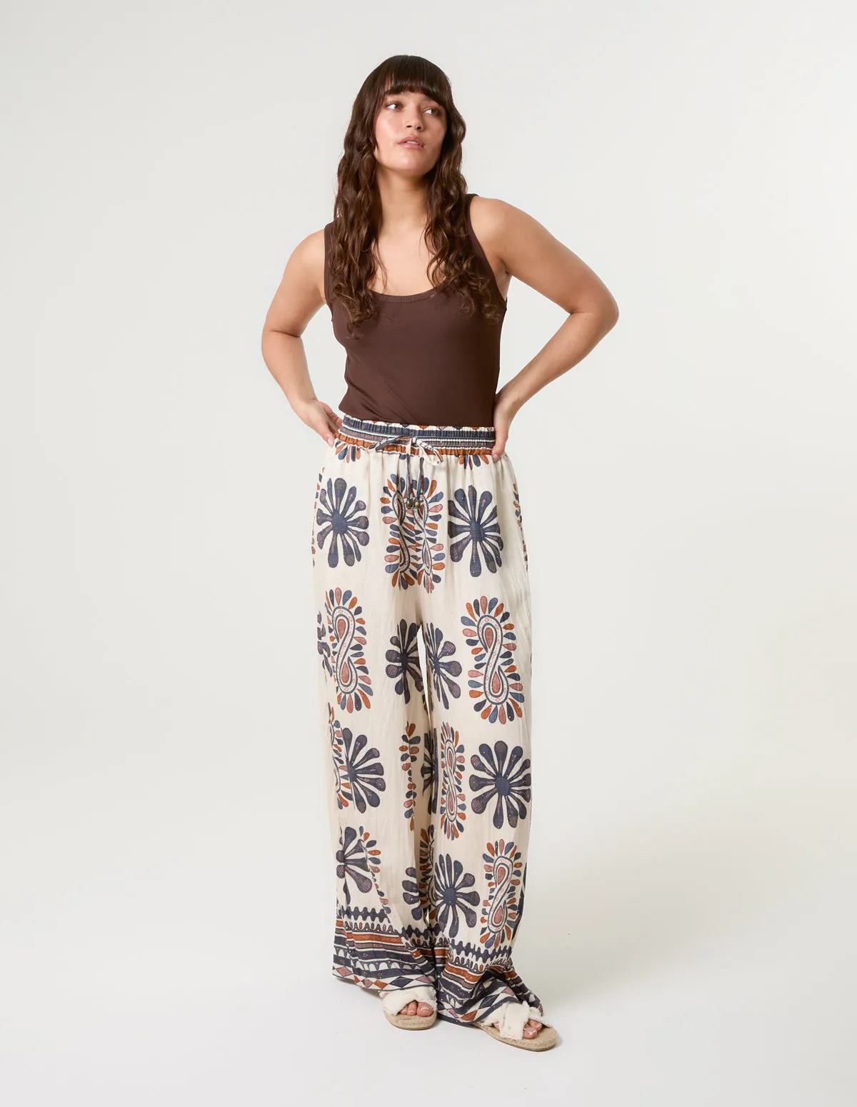 Print Wide-Leg Trousers sold by Blue Vanilla product image thumbnail 3