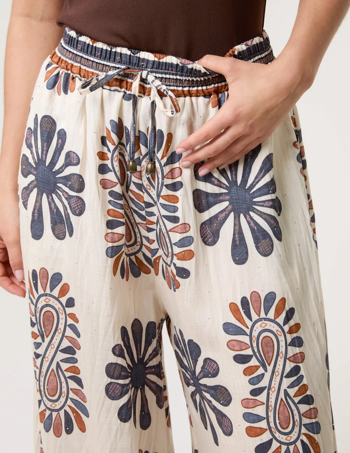 Print Wide-Leg Trousers sold by Blue Vanilla product image thumbnail 4