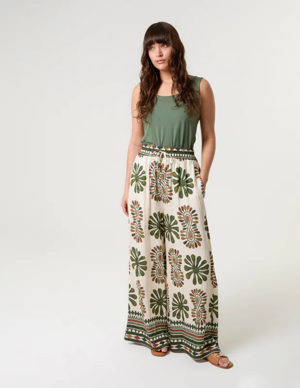 Print Wide-Leg Trousers sold by Blue Vanilla