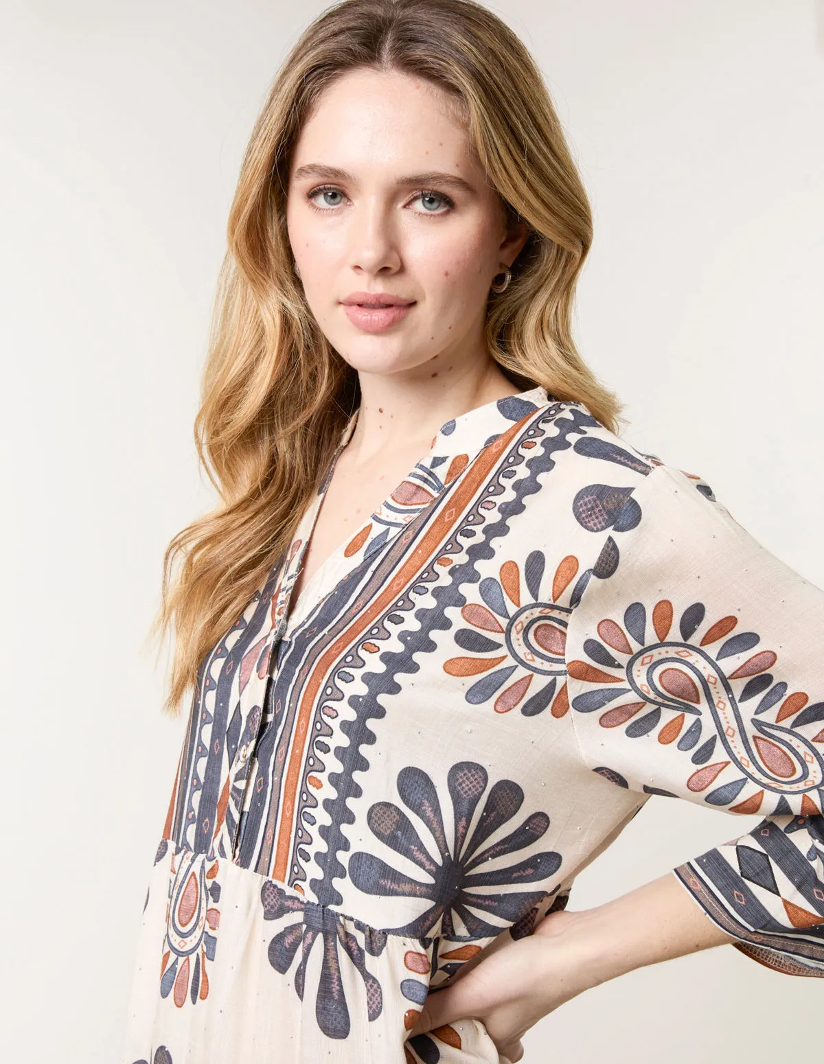 Aztec Diamante Maxi Dress sold by Blue Vanilla product image thumbnail 2