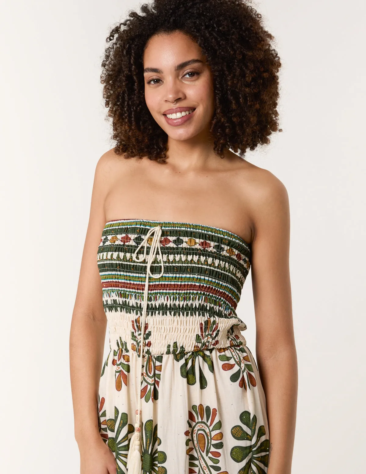 Strapless Elasticated Printed Jumpsuit sold by Blue Vanilla product image thumbnail 3