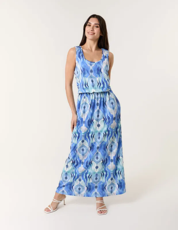 Bubble Hem Maxi Dress sold by Blue Vanilla