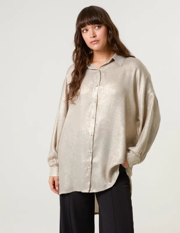 Shimmer Oversized Blouse sold by Blue Vanilla