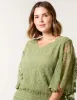 Curve Floral Lace Butterfly Sleeve Blouse sold by Blue Vanilla