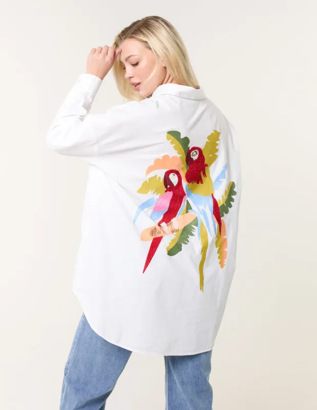 Embroidered Parrot Top sold by Blue Vanilla