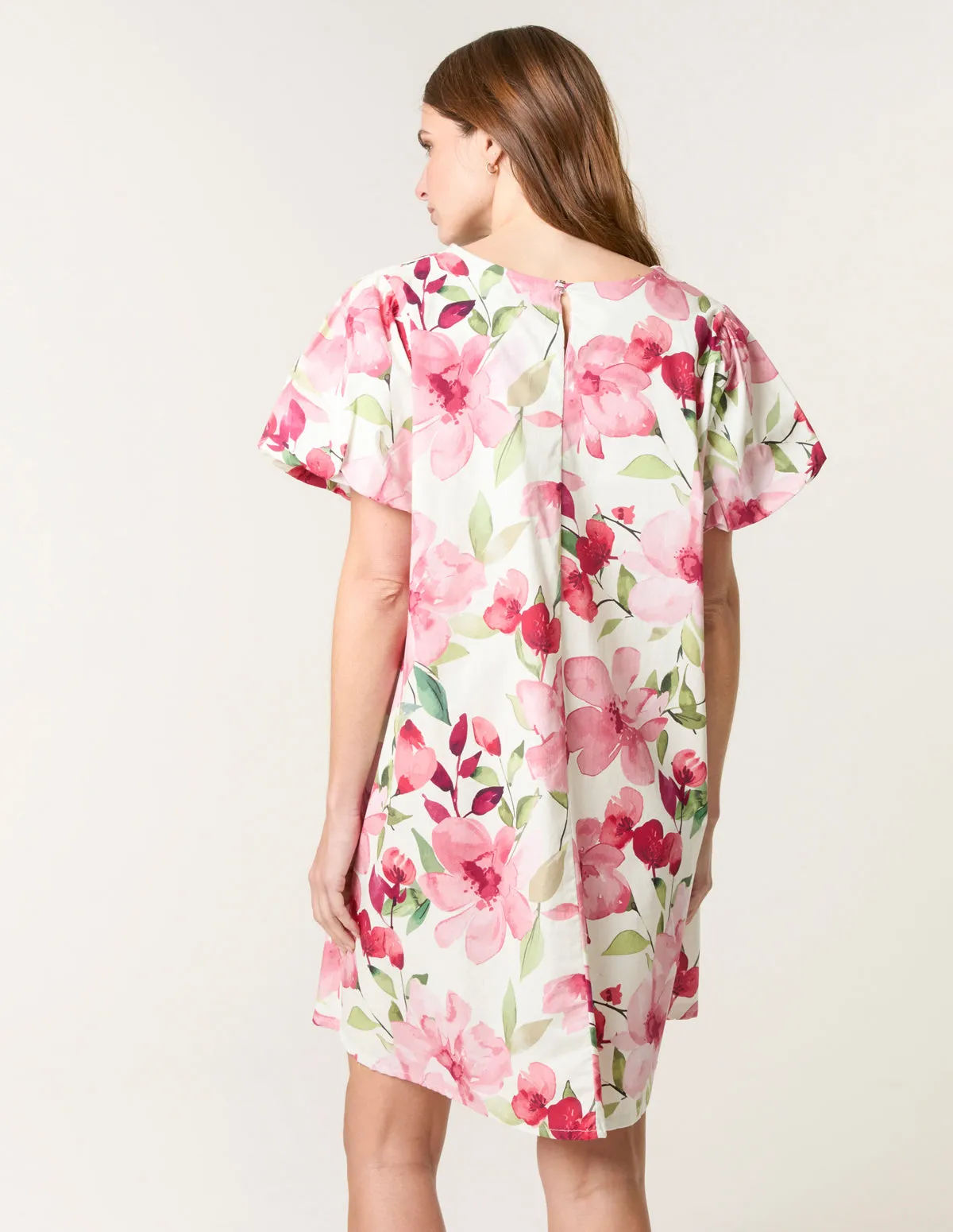 Cotton Poplin Water Colour Print Swing Dress sold by Blue Vanilla product image thumbnail 4