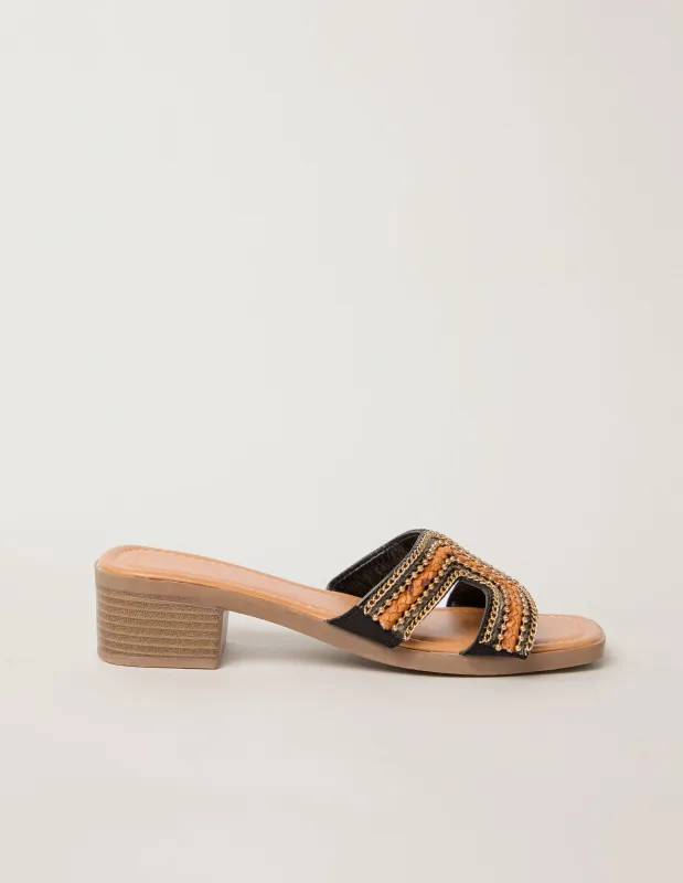 Beaded Plaited Small Mule Heels sold by Blue Vanilla