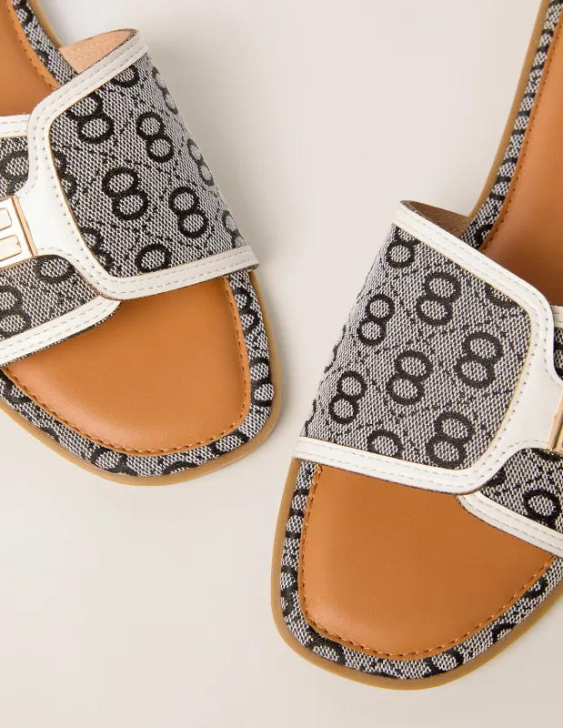 Printed Woven Sandals sold by Blue Vanilla