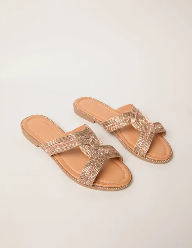 Woven Diamante Sandals sold by Blue Vanilla