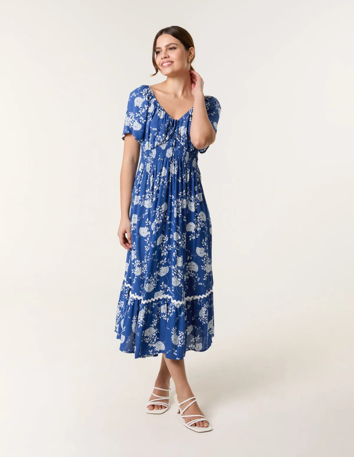 Rick Rack Woven Midi Dress sold by Blue Vanilla