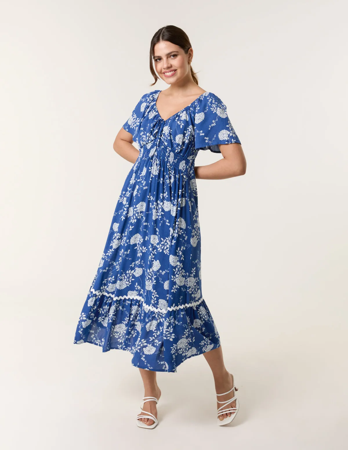 Rick Rack Woven Midi Dress sold by Blue Vanilla product image thumbnail 3