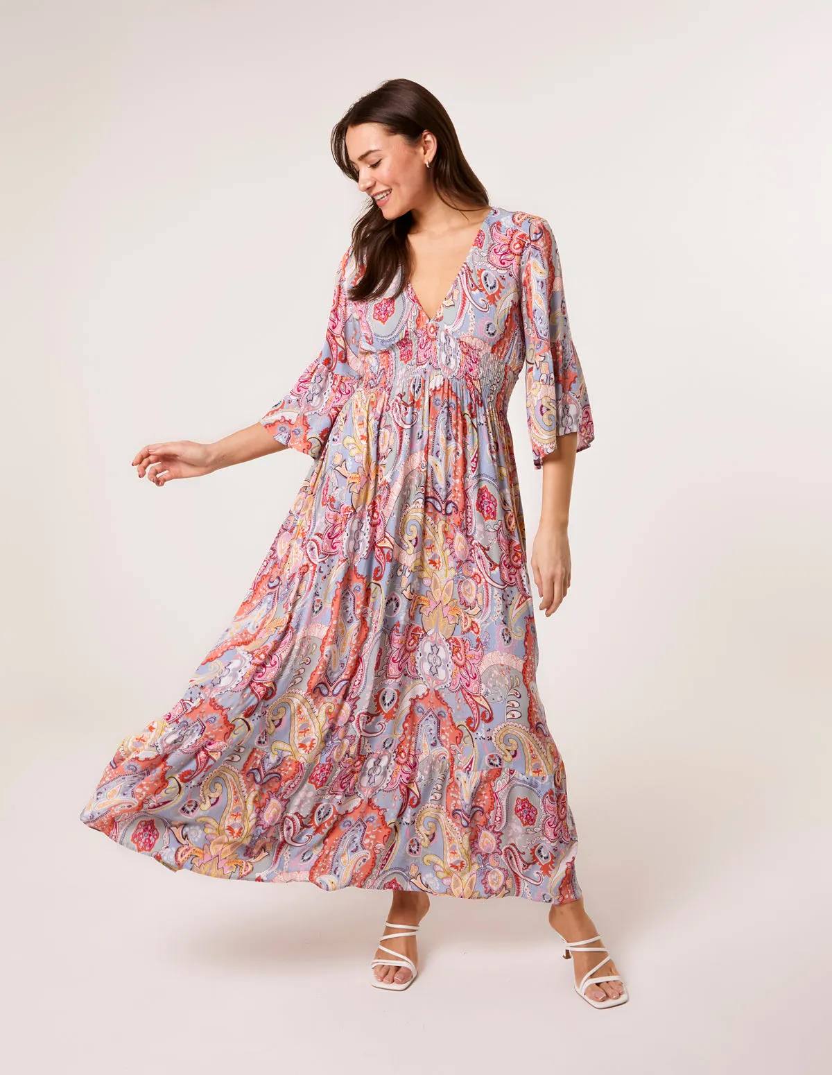Paisley High Low Maxi Dress sold by Blue Vanilla