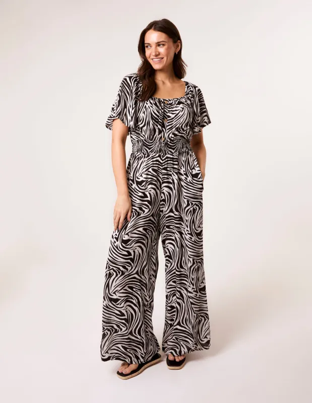 Shirred Waist Jumpsuit sold by Blue Vanilla