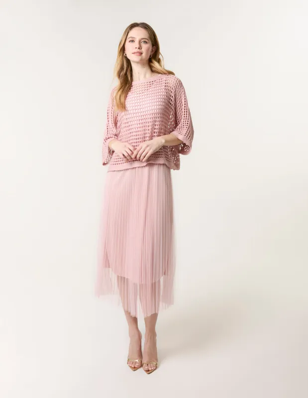 Crochet Top Pleat Dress sold by Blue Vanilla