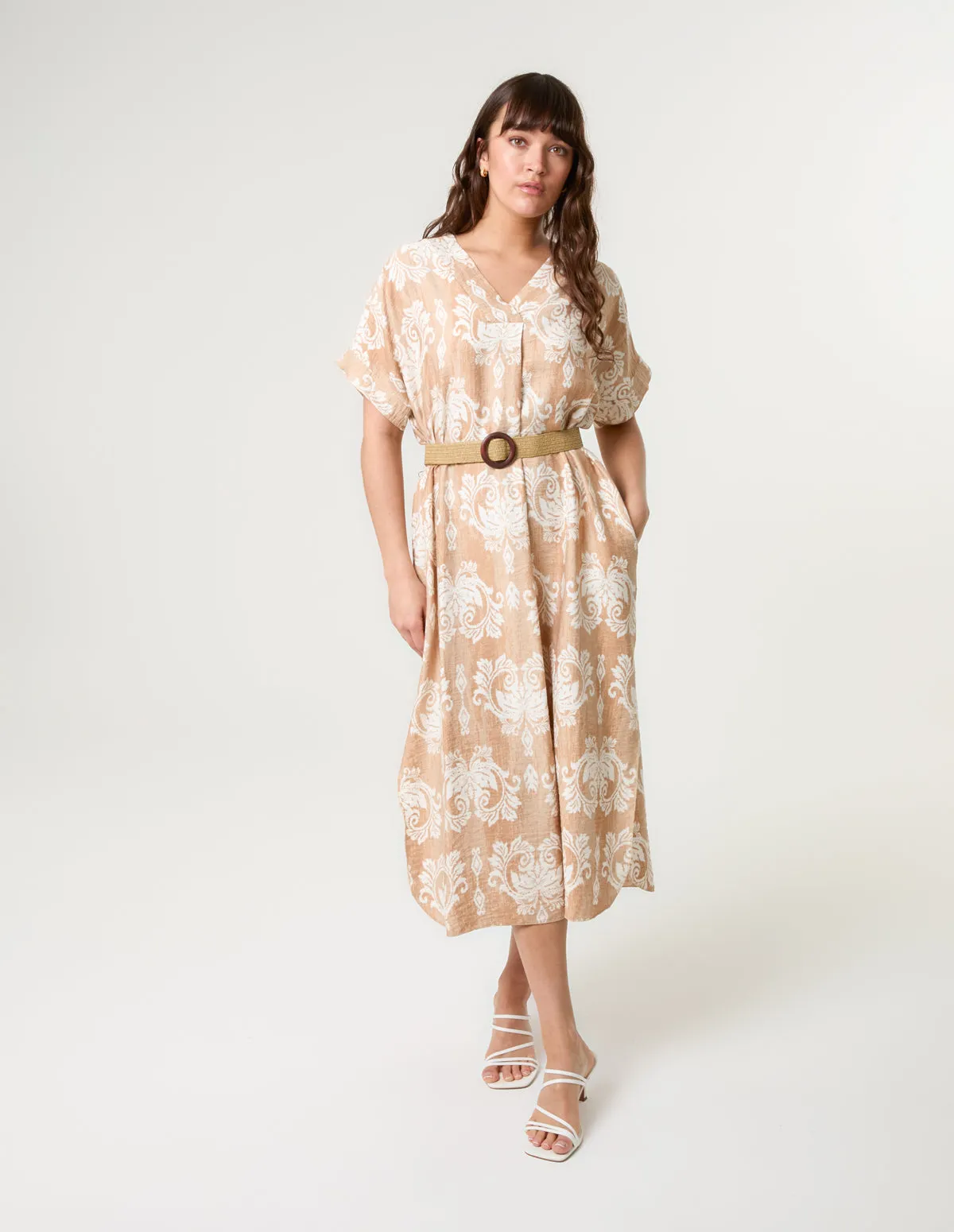 Abstract Floral Print Dress sold by Blue Vanilla