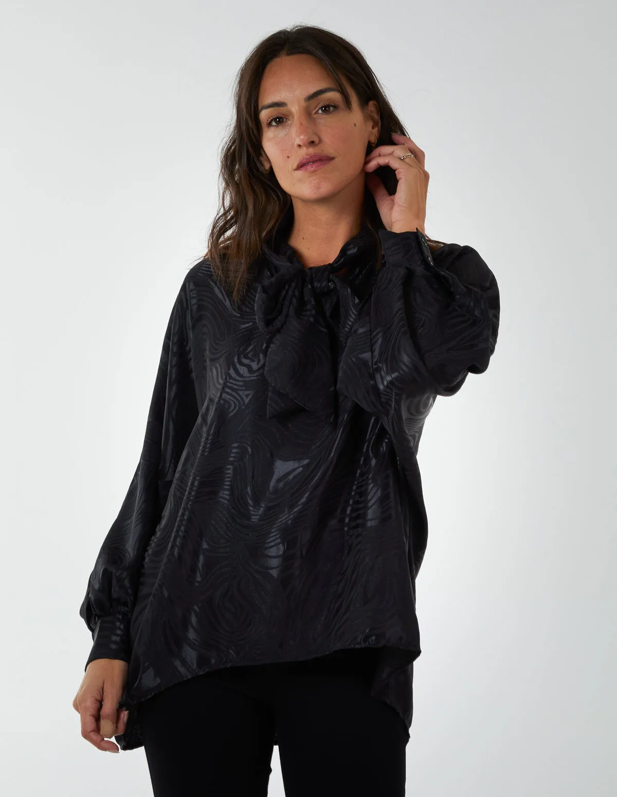 Pussybow Oversized Top sold by Blue Vanilla product image thumbnail 3