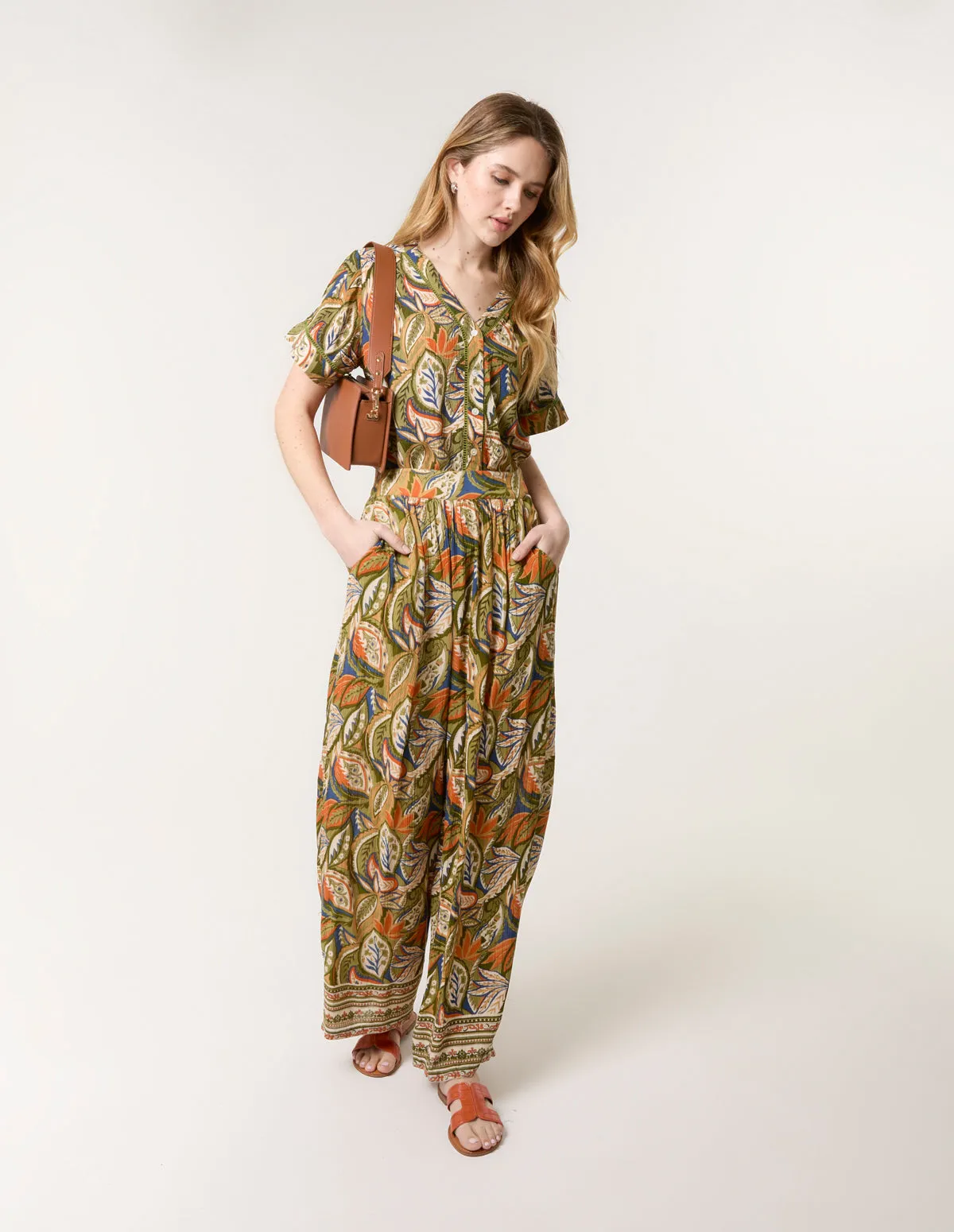 Border Print Straight Leg Trousers sold by Blue Vanilla product image thumbnail 2