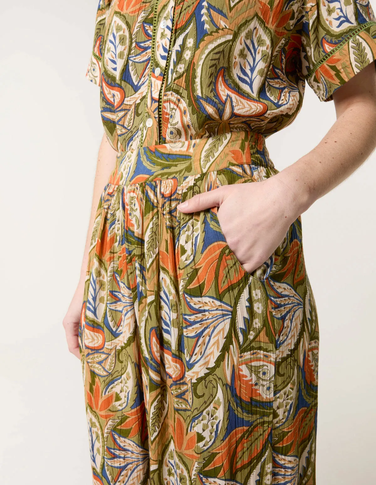 Border Print Straight Leg Trousers sold by Blue Vanilla product image thumbnail 3