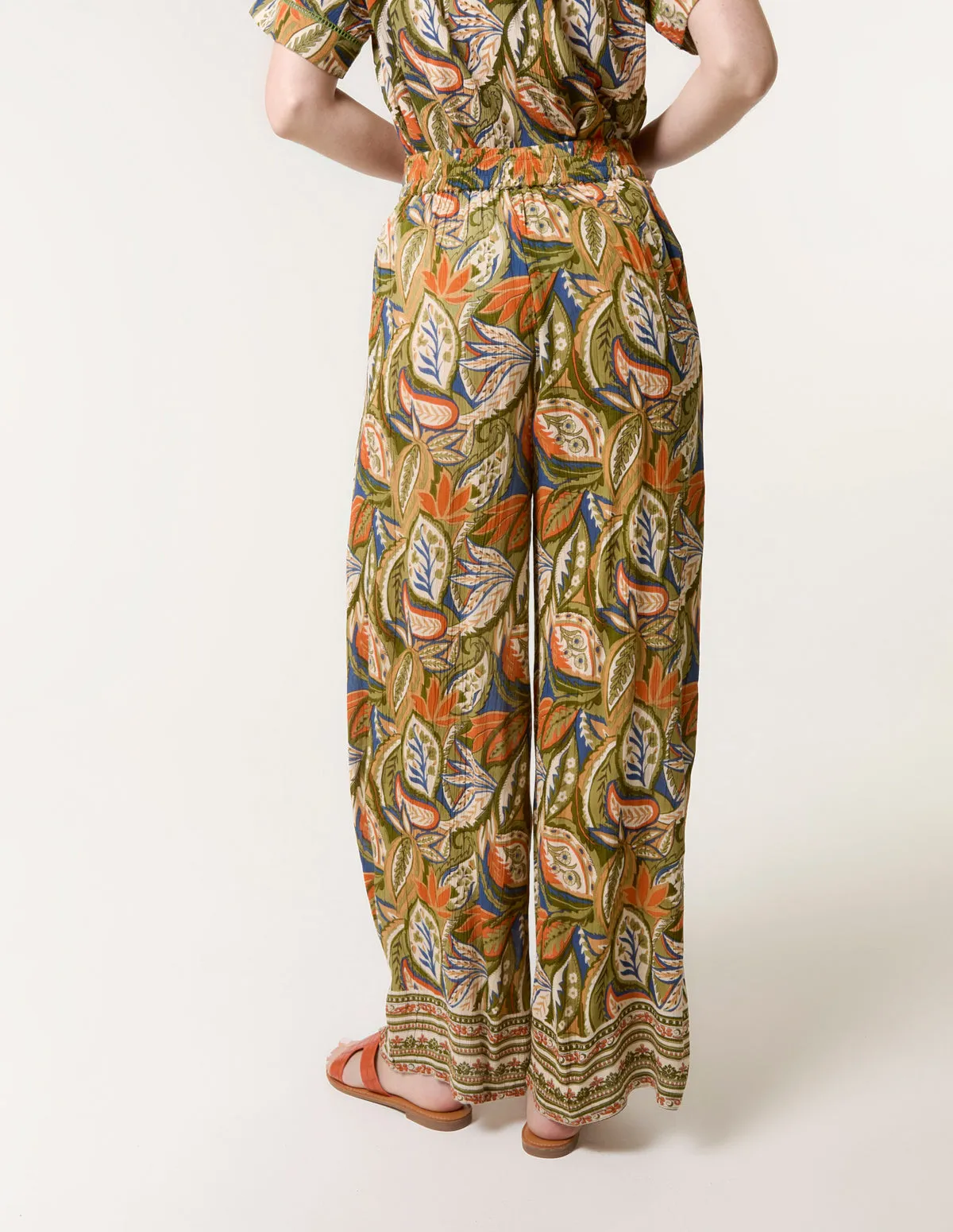 Border Print Straight Leg Trousers sold by Blue Vanilla product image thumbnail 4