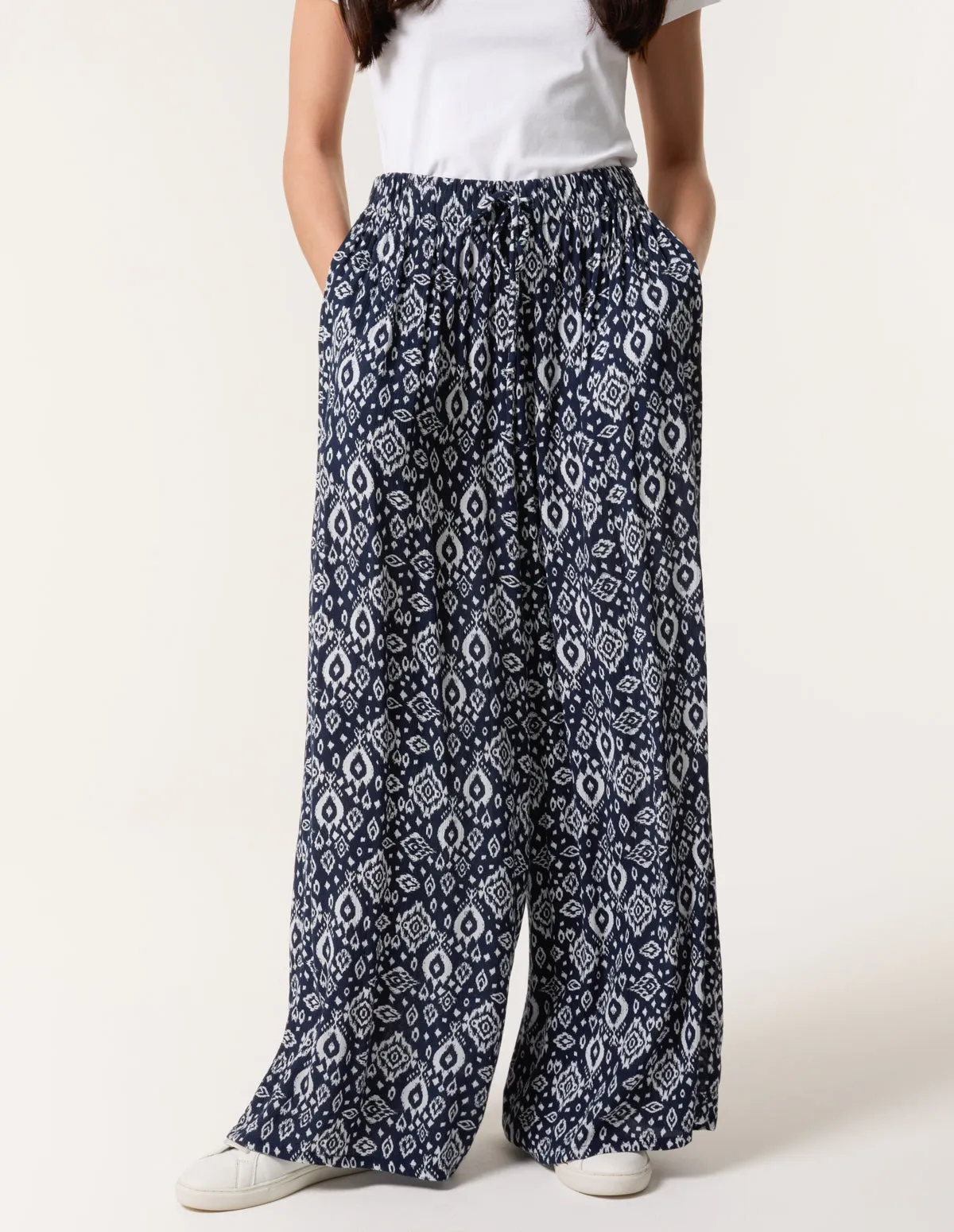 Printed Elastic Waist Trousers sold by Blue Vanilla product image thumbnail 2
