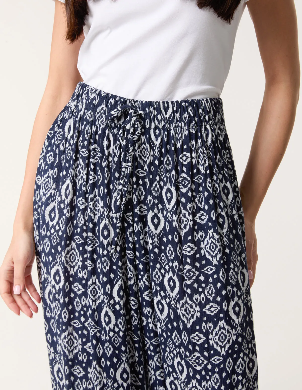 Printed Elastic Waist Trousers sold by Blue Vanilla product image thumbnail 3