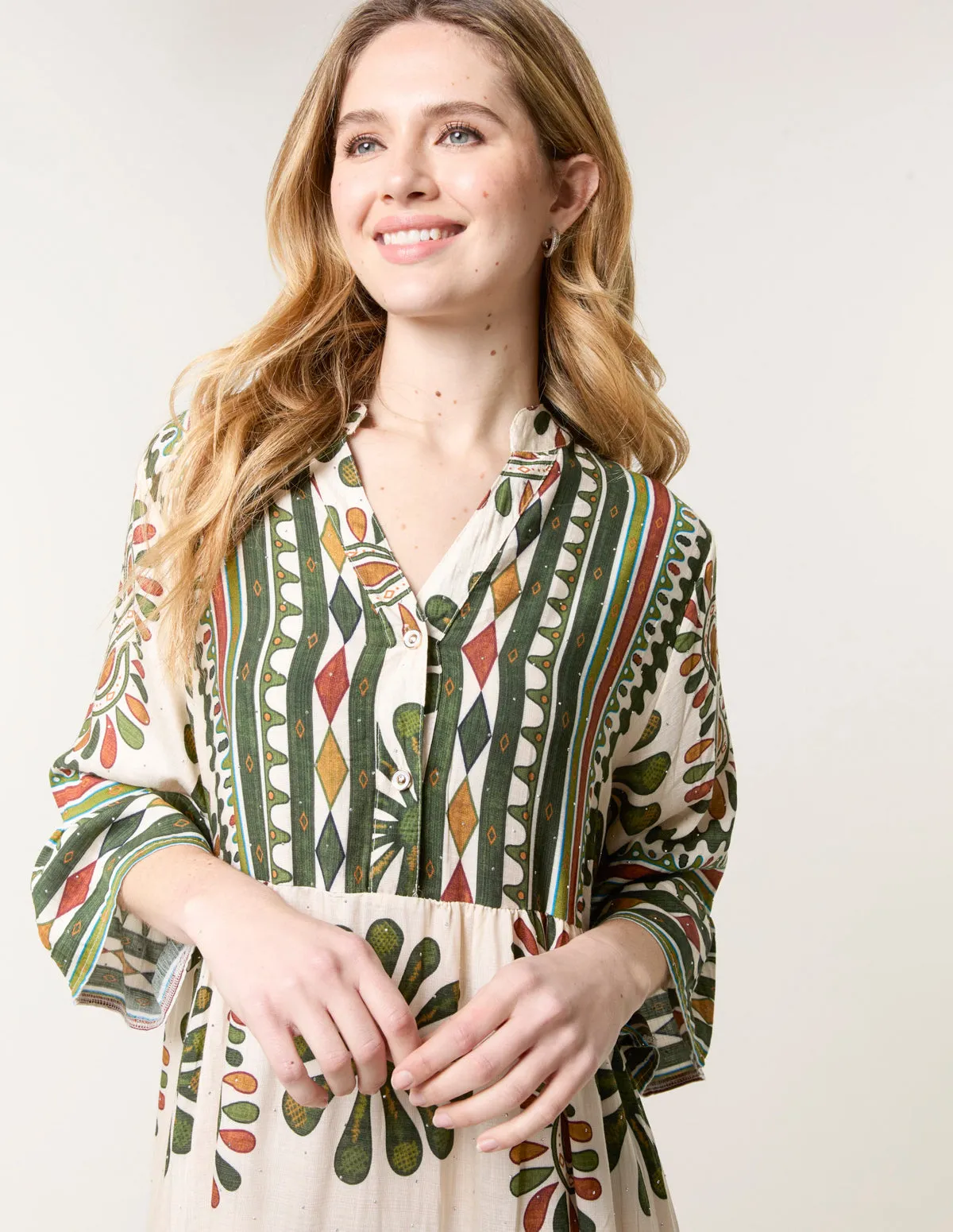 Aztec Diamante Maxi Dress sold by Blue Vanilla product image thumbnail 2